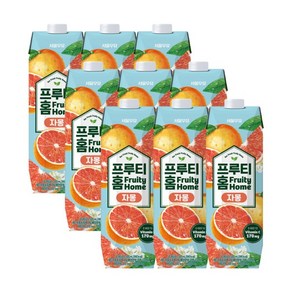 서울우유 프루티홈 자몽 1000ml x 9입, 9개, 1L