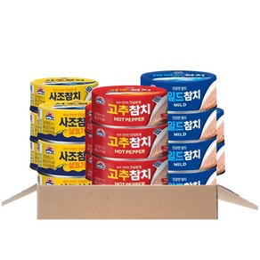 사조 살코기참치 85g x 6개 + 고추참치 85g x 6개 + 마일드참치 85g x 6개, 1세트