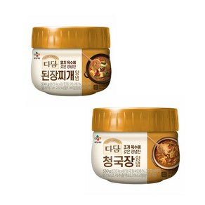 cj제일제당 다담된장찌개전용530gx1개+다담 청국장찌개530gx1개, 1세트, 530g