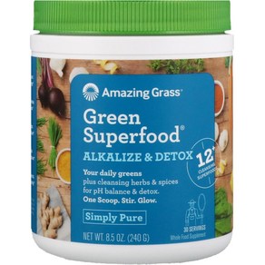 Amazing Gass Geen Supefood 알칼리화 디톡스 240g(8.5oz), 240g, 1개