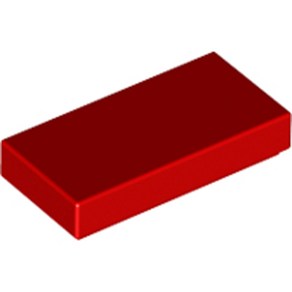 레고 부품 타일 Red Tile 1 x 2 with Goove 306921 3069b, 1개
