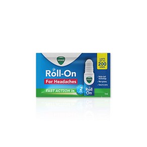 Vicks Headache Relief Roll-On 2s Pack Fast Action in 2 Minutes with Menthol & Campho, 8개