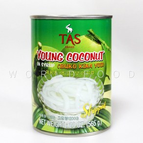 T.A.S Young Coconut Stipped in Syup 영 코코넛 스트립 인 시럽, 565g, 1개