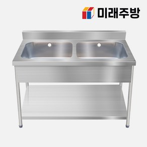 업소용 싱크대 1200 배수구 세트 씽크대 개수대 수전, 냉온 수전 포함, 배수구 포함, 1200 2조 올, 1개