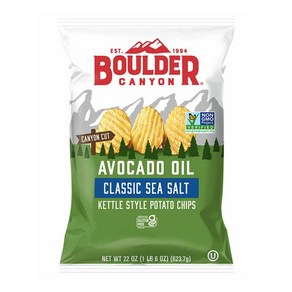 볼더 캐년 아보카도 오일 컷 클래식 씨솔트 케틀스타일 감자 칩, 623.7g, 1개