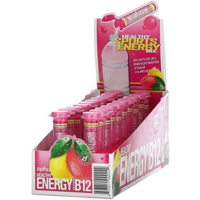 Zipfizz 헬시스포츠 에너지 믹스 비타민 B12 핑크 레모네이드 튜브 20개입 11g 0.39oz, 1개