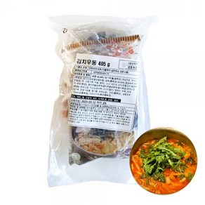 김치우동 495g 냉동 김치어묵우동 업소용 캠핑 술안주, 1개