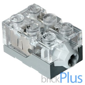 레고 부품 라이트 브릭 Dark Bluish Gray Electric Light Brick 2 x 3 x 1 1/3 with Trans-Clear 6121787 54930c02