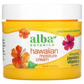 Alba Botanica 하와이안 모이스처 크림 스무딩 자스민 & 비타민 E, 85g, 1개