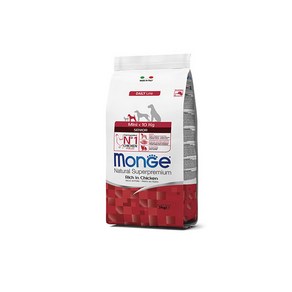 [DOG]몬지 내추럴 슈퍼프리미엄 미니 시니어 치킨 3kg / 반려견 노령견, 1개, 닭