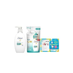 Dove 더브 센시티브 마일드 밀크클렌징 본체+교체 세트 195mL+180ml 사은품증정, 1개, 195ml