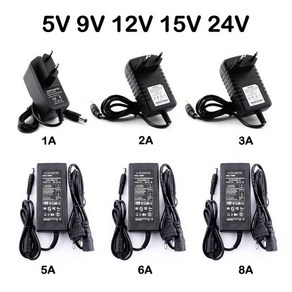 DC 파워서플라이 직류 전원 공급장치 LED 공급 장치 어댑터 AC to 5V 9V 12V 15V 24V 220V 컨버터 smps 1A 2A 3A 4A 5A 6A 8A 10A, 5v_1A  EU, 1개