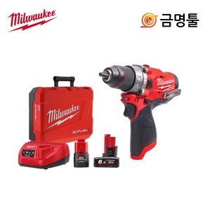 밀워키 M12 FPD-632C 충전햄머드릴 신형드릴척 12V 밀워키충전해머드릴 충전함마, 1개