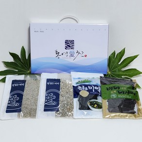 통영멸치4종 선물세트 2호(소멸150g/세멸150g/미역40g/다시마80g), 1개