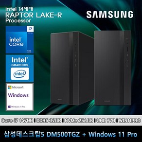 삼성데스크탑5 14세대 i7 컴퓨터 DM500TGZ-Zi7ADB+11PRO(i7-14700/32GB/SSD256GB/UHD770/11PRO), 32GB