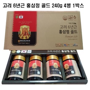 더존건강 고려 6년근 홍삼정 골드 240g 4병 세트 명절선물, 4개