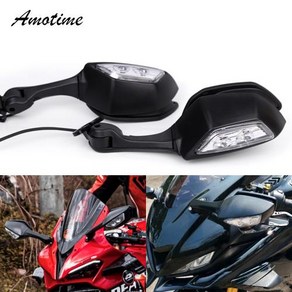 방향 지시등 포함 사이드 백미러 LED 조명 혼다 CBR250R CBR300R CBR500R CBR650F CBR650R 용, 1개