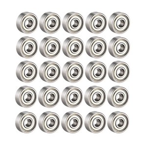 25pcs 608 zz 볼 베어링 608zz 금속 이중 차폐 된 미니어처 깊은 그루브 스케이트 보드 볼 베어링 (8mm x 22mm x 7mm)