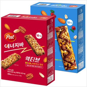 포스트 에너지바 액티브 450g + 에너지바 밸런스 500g, 2개