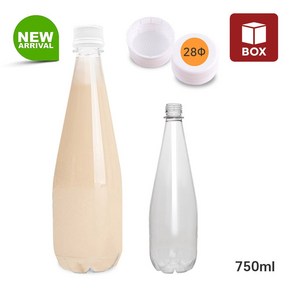 (1BOX 59개) 막걸리전용캡 효소탄 페트병 750ml 신형 탄산 발효 플라스틱 공병, (1BOX 59개) 막걸리캡 화이트, 59개