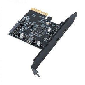 2포트 Type-C PCI-E 확장 카드 PCI-Expess 4X USB 3.2 Gen 라이저 어댑터 10Gbps 고속 전송