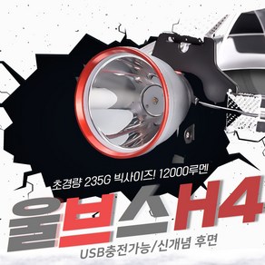 09FARM 12000루멘 초경량 235G CREE XPE-T40 빅사이즈 초강력LED헤드랜턴 울브스 H4, 본품+18650배터리3개+5핀2구충전기, 1개