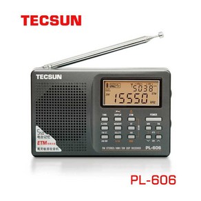 TECSUN PL-606 단파라디오 텍선라디오 튼튼한라디오, 검은색