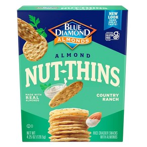 Blue Diamond Almonds Gluten Free Almond Nut-Thins 블루 다이아몬드 아몬드 글루튼 프리 아몬드 너트 얇은 크래커 크리스프 컨트리 랜치 4