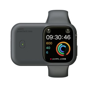 Iwatch 애플워치 보조배터리 모듈형 충전 케이스 스트랩, (44 45mm)미드나잇 블루, 1개