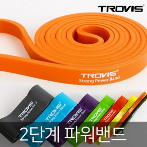 트로비스 스트롱 파워밴드 2단계 오렌지/라텍스/스트레칭/, 단품, 1개