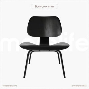 성형 합판 심플 레저 의자 나무 다리 천연 거실 세기 나무 복제 악센트 의자 가정용 가구, 3) Black 색상 1pc, 1개
