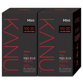 카누 미니 마일드 로스트 아메리카노 원두커피믹스, 2세트, 120개입, 900mg