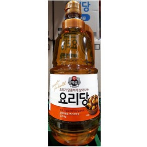 갈색 요리당 업소용 황색 황물엿 대용량요리당 조림용, 1개, 2.45kg