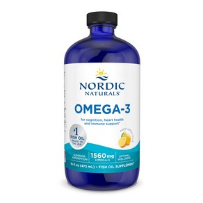 노르딕내츄럴스 오메가 3 1560mg 레몬, 473ml, 1개