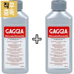 GAGGIA 디스케일링 용액 250ml 2개 석회질 석회 제거 커피머신용