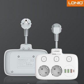 LDNIO 멀티탭 20W쾌속 충전 2구+3 USB 유럽버전/ 1PD3.0/20W /1QC3.0/18W / 2USB-A/12W