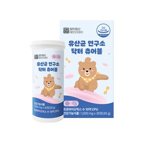 어린이유산균 유기농부원료 장건강 닥터츄어블 장인정신, 30g, 6개