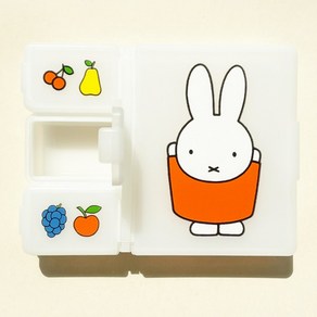 미피 miffy 휴대용 소품케이스 쥬얼리 수납케이스 여행용 알약통, 1개, 화이트