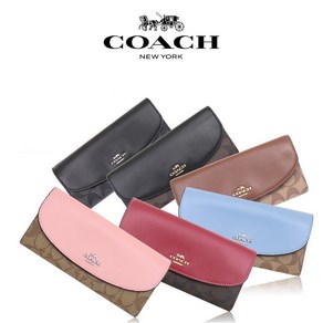 코치 슬림 엔벨로프 시그니처 캔버스 장지갑 F54022 COACH SLIM ENVELOPE WALLET