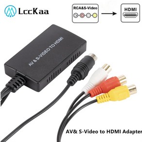 AV S-VIDEO 비디오 컨버터 HDTV DVD STB용 PS2/ PS3 1080P/720P CVBS AV SVIDEO RCA to HDMI 호환 어댑터, 1.AV S-Video to HDMI