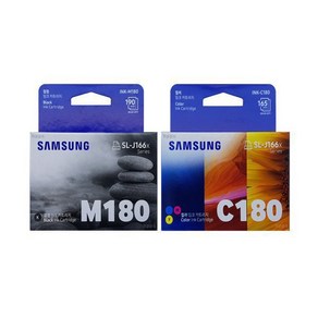 삼성정품잉크 INK-M180+INK-C180 세트, 1개, 검정+칼라