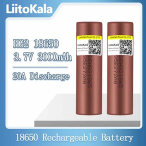 LiitoKala 3.7v 18650 HG2 3000mAh 리튬 충전식 배터리 연속 방전 30A 드론 전동 공구, [01] 1pcs