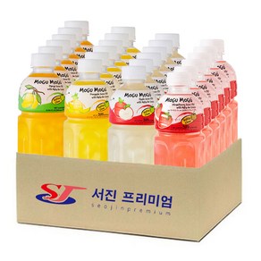 [서진프리미엄] 모구모구 4종혼합(망고+파인애플+사과+딸기), 24개, 320ml