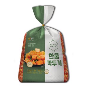 한울 깍두기 3kg 국산 무 반찬 포장김치, 1개