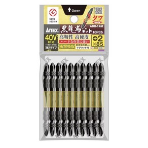 아넥스 블랙 토션 드라이버 비트 ABR-14M 2x85 85mm SET 10개 초강력 초강도 임팩 전동 비트날 십자