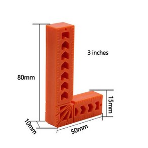 목공용 포지셔닝 스퀘어 90 도 코너 직각 클램프 목수 코너 클램핑 스퀘어 도구 3 인치 4 인치 6 인치, 1개