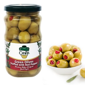 그린 올리브 위드 레드페퍼 튀르키예 Geen Olives with Red Peppe Tukiye, 1개, 670g