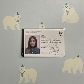 [정품]아이브 일레븐 아이디카드 앨범 공식 포카 유진 포토카드, 1개