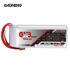 가오능 6500mAh 11.1V 50C 3셀 RC 카 배 드론 레이싱 배터리, EC5, 1개