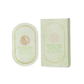 NIL CICA CALMING CLEAR-ACNES COOLING AMPOULE MASK 닐 시카 카밍 클리어-아크네 쿨링 앰플 마스크 팩, 1개, 10개입